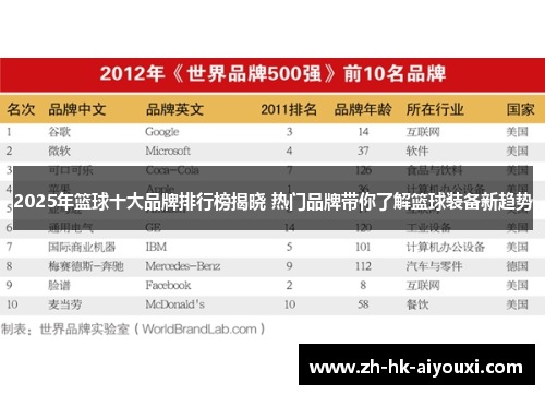 2025年篮球十大品牌排行榜揭晓 热门品牌带你了解篮球装备新趋势