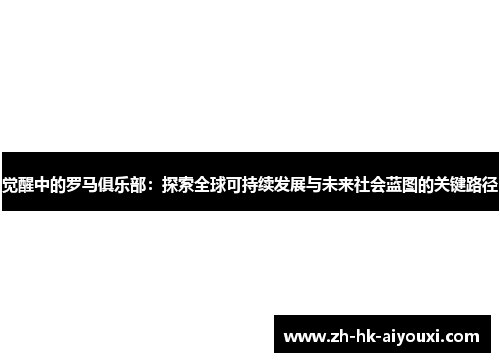 觉醒中的罗马俱乐部：探索全球可持续发展与未来社会蓝图的关键路径