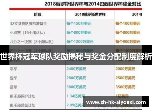 世界杯冠军球队奖励揭秘与奖金分配制度解析