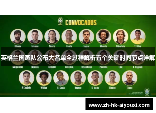 英格兰国家队公布大名单全过程解析五个关键时间节点详解